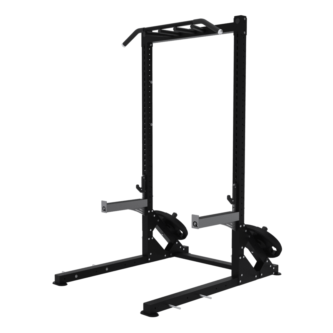 ② Rack musculation avec barre et poids — Appareils de fitness — 2ememain